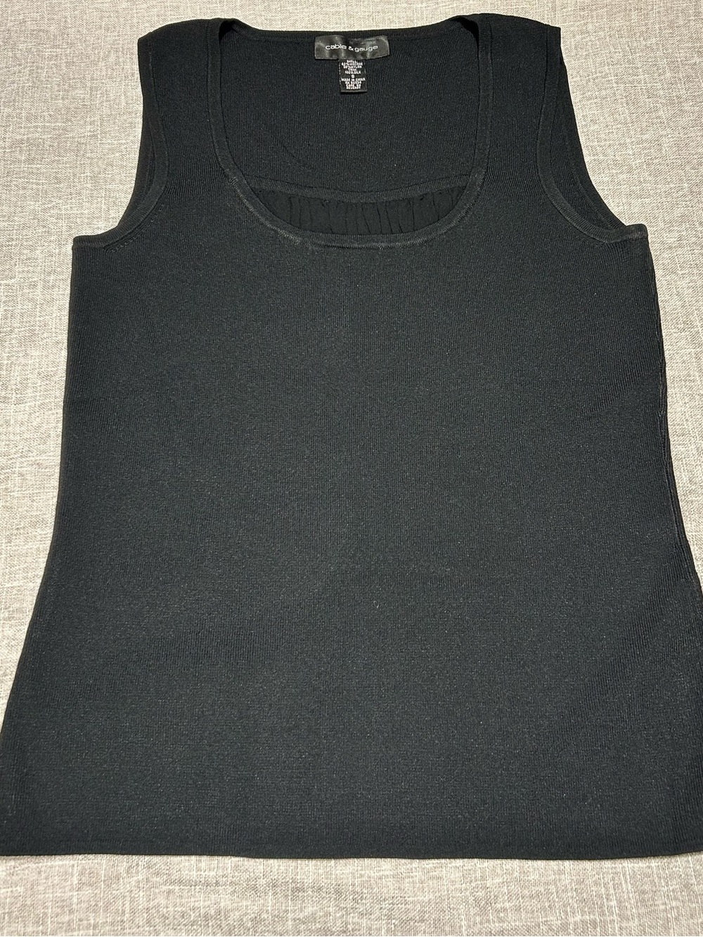 Black Sleeveless Knit Tank Top - Classic Women's Staple